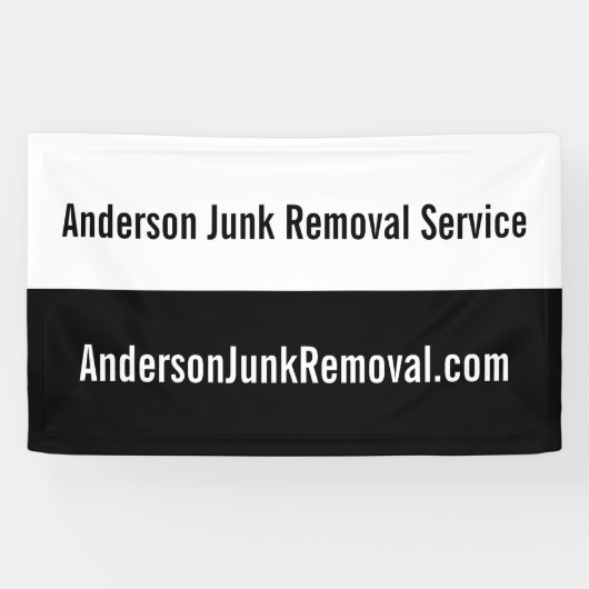 Zakelijk Zwart-wit Promotionele Junk Verwijdering Spandoek (Horizontaal)