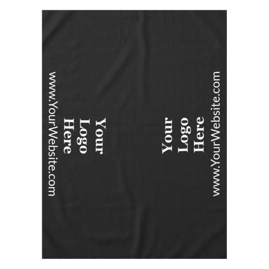 Zakelijk Zwart-wit Website Tekst Bedrijf Logo Tafelkleed (Voorkant)