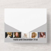 Zakelijke 13 promotionele verkoopbon grijs all in one uitnodiging (Achterkant)