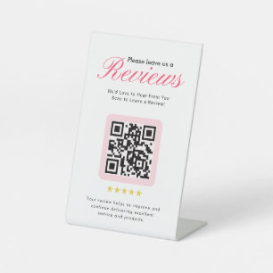 Zakelijke 5-sterren review QR-code tafelmodel  Reclamebord Met Voetstuk