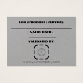 Zakelijke aangepaste cadeau-Kaart Visitekaartje (Achterkant)