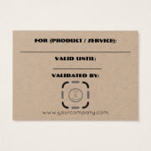 Zakelijke aangepaste cadeau-Kaart Visitekaartje (Achterkant)