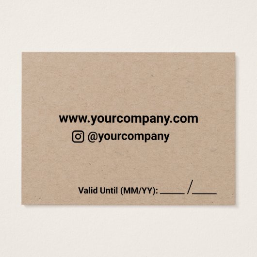 Zakelijke aangepaste cadeau-Kaart Visitekaartje (Achterkant)