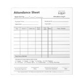 Zakelijke aanwezigheid Professionele Logo scheuren Notitieblok (Voorkant)