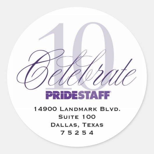 Zakelijke Adresetiketten Ronde Sticker (Voorkant)