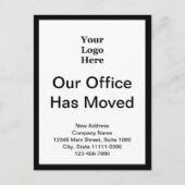 Zakelijke adreswijziging zwart-wit 2-zijdig briefkaart (Voorkant)