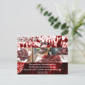 Zakelijke Adverteren Kaart Bloedspetter Vampier (Staand voorkant)