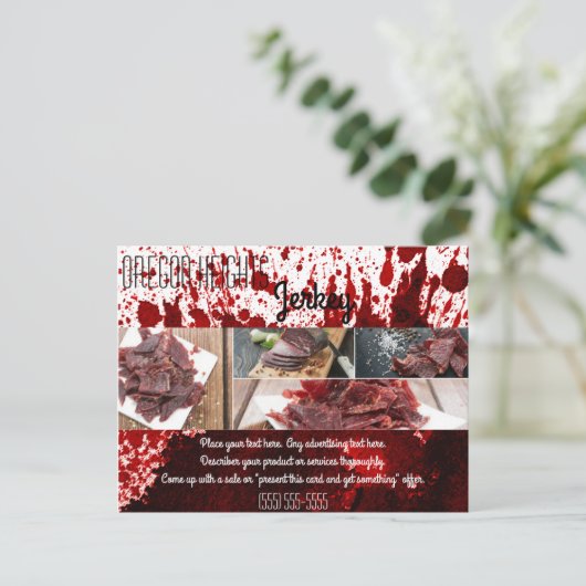 Zakelijke Adverteren Kaart Bloedspetter Vampier (Staand voorkant)