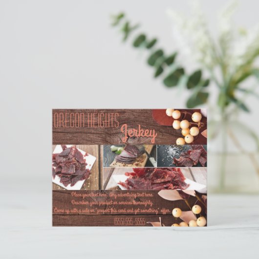 Zakelijke Adverteren Kaart Cotton Branch op Dark W (Staand voorkant)