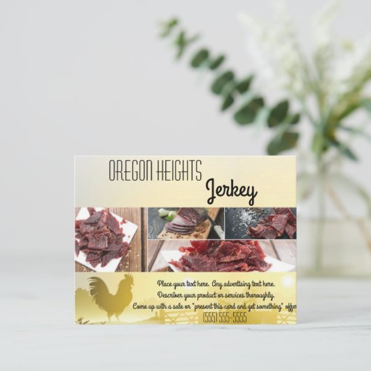 Zakelijke Adverteren Kaart Sunny Morning Boerderij (Staand voorkant)