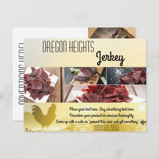 Zakelijke Adverteren Kaart Sunny Morning Boerderij (Voorkant / Achterkant)