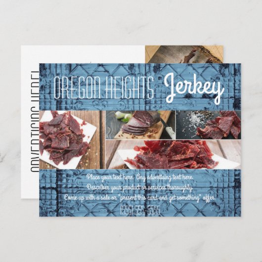 Zakelijke Adverteren Rustieke Kaart Tin Panel Ceil (Voorkant / Achterkant)