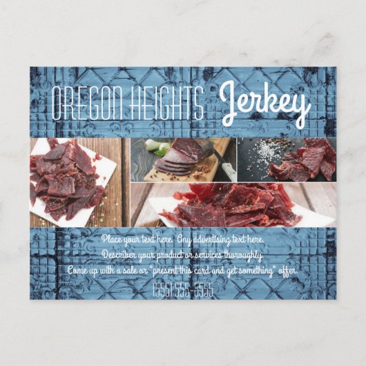 Zakelijke Adverteren Rustieke Kaart Tin Panel Ceil (Voorkant)