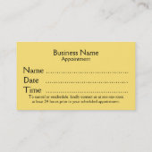 Zakelijke Afspraakkaarten Vrouwelijk Afsprakenkaartje (Achterkant)