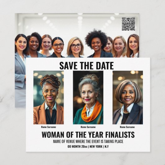 Zakelijke ansichtkaart sjabloon 5 foto DIY corpora Briefkaart (Voorkant / Achterkant)