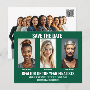 Zakelijke ansichtkaart sjabloon 5 foto DIY groen Briefkaart