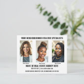 Zakelijke ansichtkaart sjabloon 5 foto DIY makelaa Briefkaart (Staand voorkant)