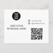 Zakelijke ansichtkaart voor promotie dank u aankondigingskaart (Achterkant)