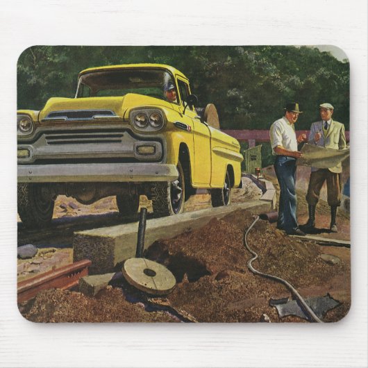 Zakelijke architect bouwer aannemer uit het verled muismat (Voorkant)