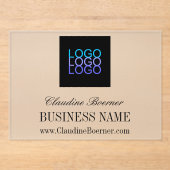 Zakelijke artiest Crafter Logo Betaalbaar Acryl Acryl Uitnodigingen (Voorkant)