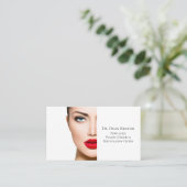 Zakelijke auto van het plasticcentrum voor chirurg visitekaartje (Staand voorkant)