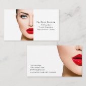 Zakelijke auto van het plasticcentrum voor chirurg visitekaartje (Voorkant / Achterkant)