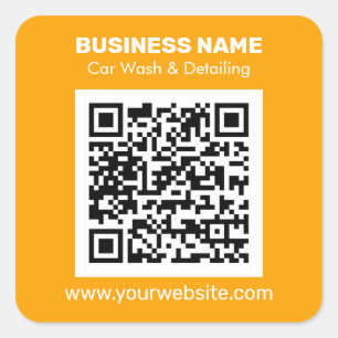 Zakelijke autopoets- en autowasbeurtservice vierkante sticker