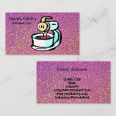 Zakelijke auto's met inscriptie van banketbakkersm visitekaartje (Voorkant / Achterkant)