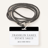 Zakelijke badge (Voorkant met draagriem)