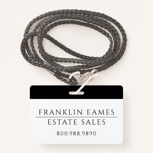 Zakelijke badge (Voorkant met draagriem)