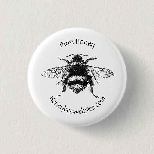 Zakelijke badges - Ontwerp van Honeybee Ronde Button 3,2 Cm (Voorkant)