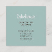 Zakelijke bakkerij, afneembaar Visitekaartje (Achterkant)