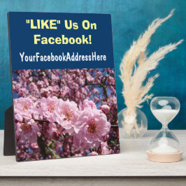 Zakelijke balieplaquettes LIKE Us op Facebook Fotoplaat