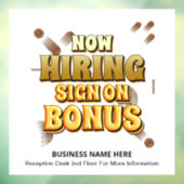 Zakelijke banen nu het inhuren van werknemers op m raamsticker (Vel 3)