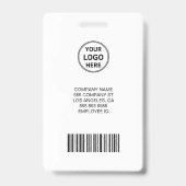Zakelijke barcode ID Kaart Logo Foto personeel Badge (Back)