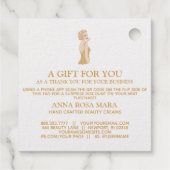 *~* Zakelijke Barcode QR Code Dank u Gift Label (Achterkant)