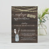 Zakelijke BBQ-partij voor waardering van werknemer Kaart (Staand voorkant)
