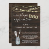 Zakelijke BBQ-partij voor waardering van werknemer Kaart (Voorkant / Achterkant)