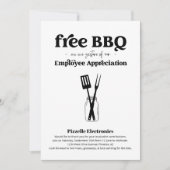 Zakelijke BBQ-partij voor waardering van werknemer Kaart (Voorkant)