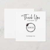 Zakelijke bedankkaart gepersonaliseerd met Logo (Voorkant / Achterkant)