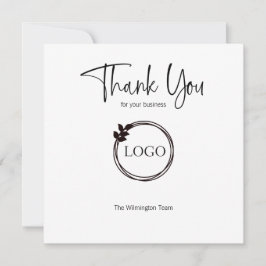 Zakelijke bedankkaart gepersonaliseerd met Logo