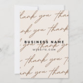 Zakelijke bedankkaart in beige bijsluiter (Voorkant)