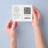 Zakelijke bedankkaart QR-code Flyer (Hand)