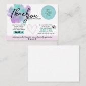 Zakelijke bedankpas - Soft Pastel Informatiekaartje (Voorkant / Achterkant)