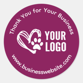 Zakelijke bedankstickers met logo  ronde sticker