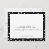 ZAKELIJKE BEDANKT modern glam zilver confetti spot (Achterkant)