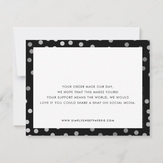 ZAKELIJKE BEDANKT modern glam zilver confetti spot (Achterkant)