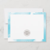 ZAKELIJKE BEDANKT moderne waterverf aqua blauw LOG (Achterkant)