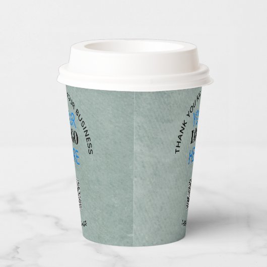 Zakelijke Bedankt Textuur Kijk Telefoon Logo QR Co Papieren Bekers (Rechts)