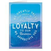 Zakelijke Bedankt van klanten voor uw loyaliteit e (Voorkant)